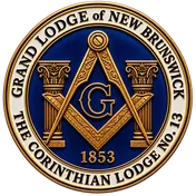 Seal of The Corinthian Lodge No. 13, Grand Lodge of New Brunswick, 1853